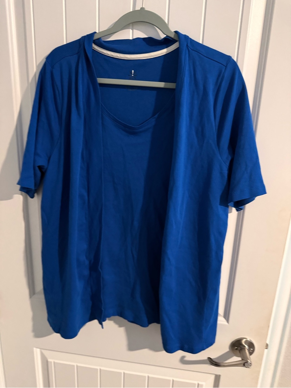 Isaac Mizrahi LIVE! Essentials Layered Top/Cardigan Combo — Women’s 1X